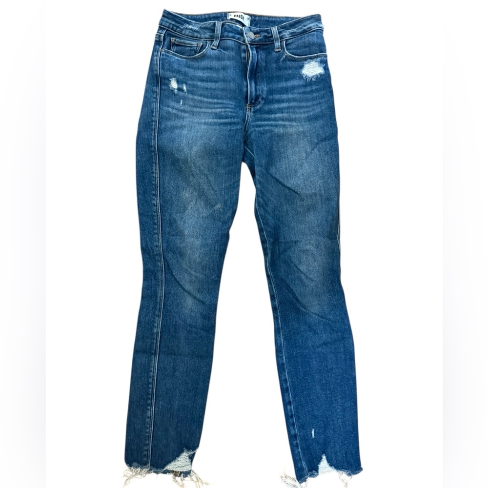 PAIGE Blue Distressed Women Jeans